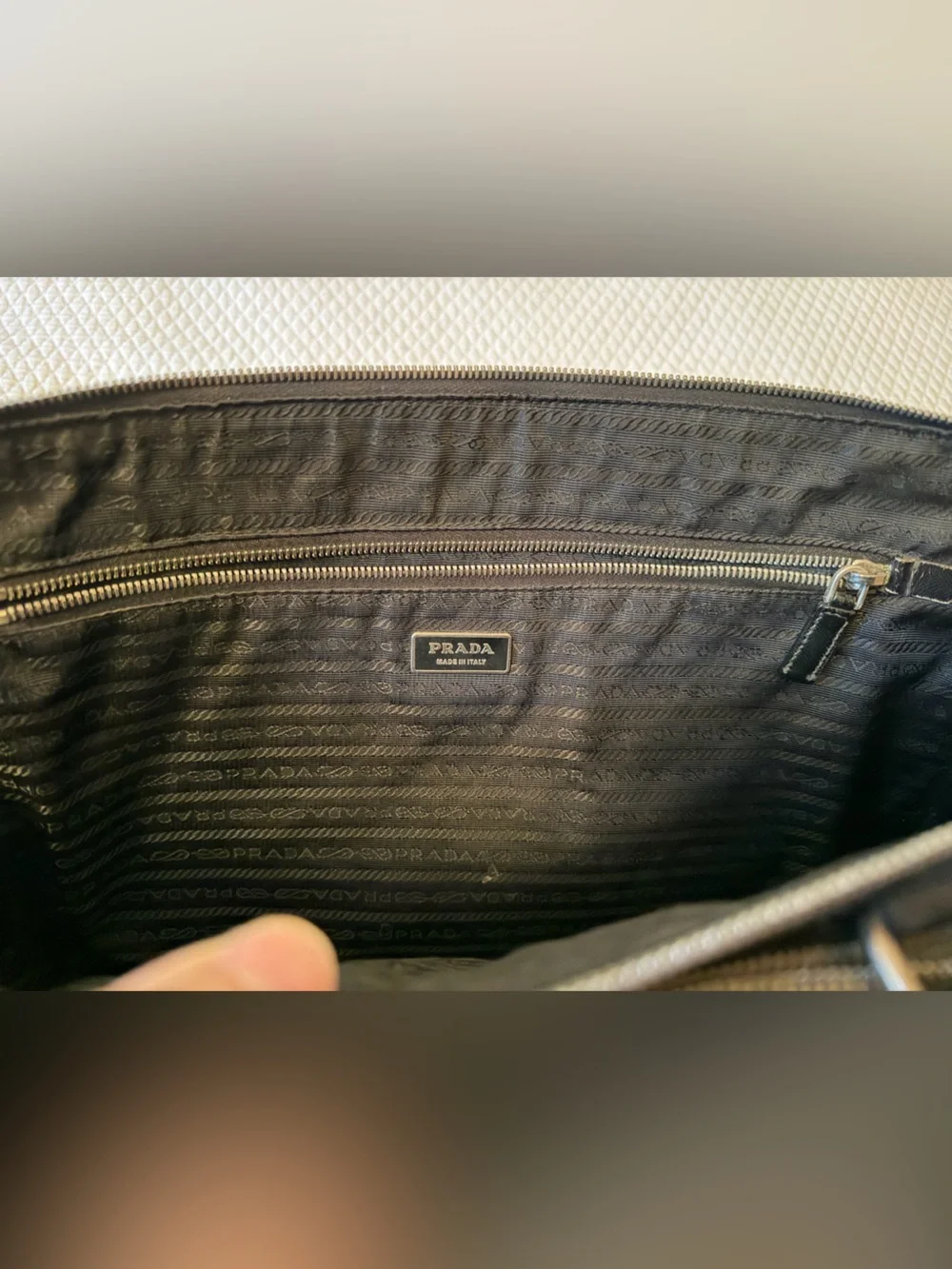Authentic Vintage Prada Black Saffiano Leather Briefcase